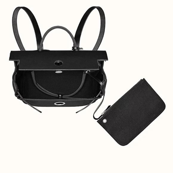 2022 Brand NEW Hermes Herbag A Dos Zip Retourne Backpack <Black> main image 3